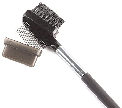 Beauty7 Eyelash Brush Eyebrow Brush Spoolie Brush Eyelash Resuable Dual Comb Stainless Steel Teeth Mascara Applicator Makeup Tool Eyebrow Eyelash