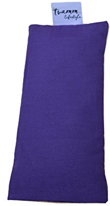 Tvamm Lifestyle ögonkudde med linne/lavendelfyllning – 100 % bomullstyg, 23 x 11 cm/finns i vackra färger