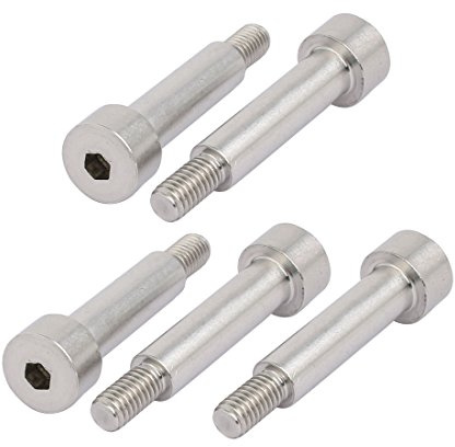 Sourcingmap Innensechskant-Schulterschraube aus 304 Edelstahl, 8 mm, Schulterdurchmesser, 30 mm, Schulterlänge, M6-Gewinde, 5 Stück