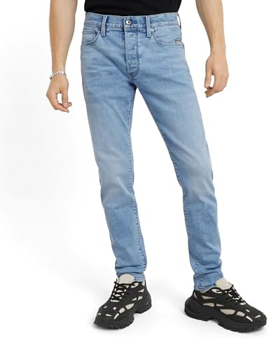 G-STAR RAW herr Jeans 3301 Slim Fit Jeans, Blå (Vintage Medium Aged 8968–2965), 36W / 36L