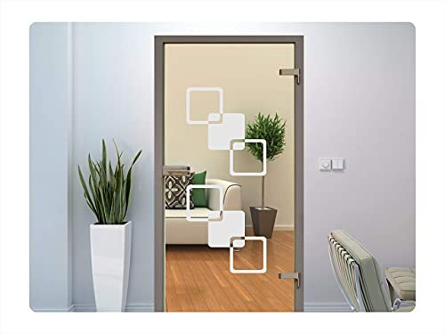 rs-interhandel® Glastür Tür Aufkleber Folie Glasdekor Wohnzimmer, Bad, Küche oder für alle Glasflächen, Türen GDT040