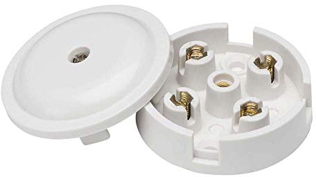 Knightsbridge SN8400 4-Terminal Junction Box, White, 5 A, 59 mm