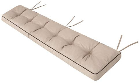Bänkkudde dyna kudde stoppning bänkkudde utomhus – Bänkdyna för bänkar i hus och trädgård sittdyna – 150 x 40 cm beige