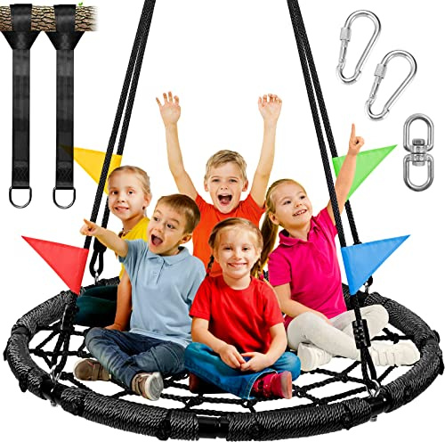 Odoland Spider Web Tree Swing, 43in
