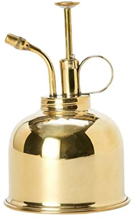 Plant Mister Spray Bottle Brass Plant Spritzer Sprayer Plant Spray Bottle Small Watering Can Water Mister Spray Bottle for Flower 300ml Golden