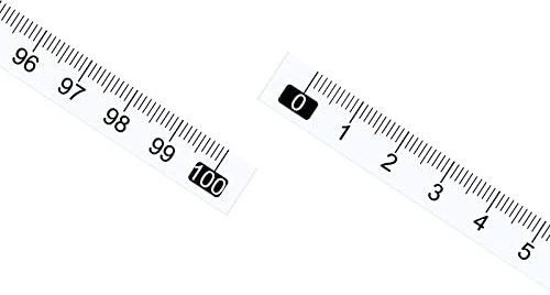Kozelo Självhäftande måttband metrisk – [100 cm x vänster till höger läsning] vattentät klibbig linjal tejp för arbetsbänk sågbord, transparent