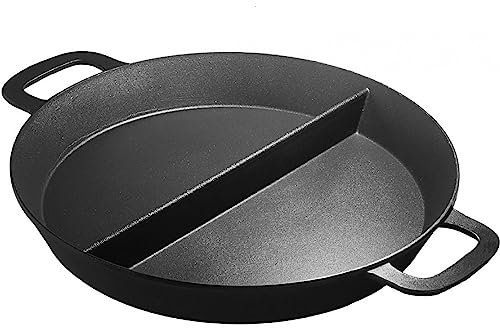 SKK große XL Pfanne Ø 50 cm - Outdoor Riesenpfanne Aluminiumguss antihaftbeschichtet mit Mittelsteg - ideal für Grillpartys - Made in Germany