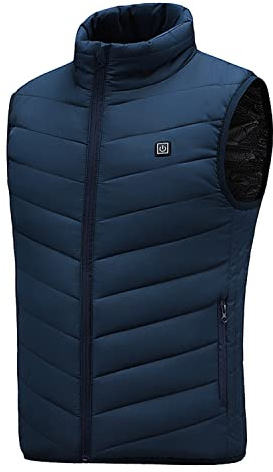 Veste Chauffante, Gilet Chauffant éLectrique Pour Homme/Femme Avec 3 Modes De Chauffe VêTement De Chauffage Lavable Pour Ski Plein Air RandonnéE Hiver Moto Chasse Camping(Sans Batterie) Chaude
