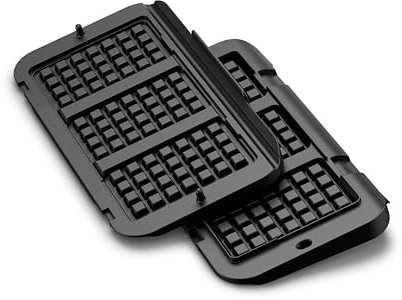 Tefal XA7348 Waffelplatten für OptiGrill 4in1 und 2in1 XL | Zubereitung von belgischen Waffeln | Aluminiumdruckguss | Antihaftbeschichtung | spülmaschinenfest | Schwarz