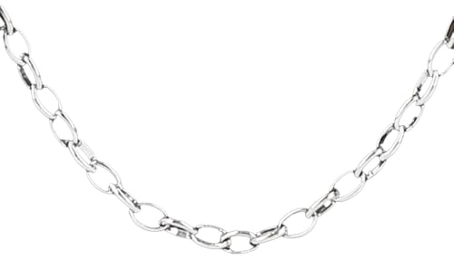 Depesche 11783-002 Collar de eslabones medianos, Plateado, Longitud Variable (42 cm + 5 cm), Ideal como pequeño Regalo