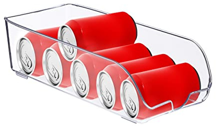 Relaxdays 3X Organizer da Frigorifero, Contenitore da Cucina con Manici Box per Alimenti Salvaspazio, Plastica, Trasparente