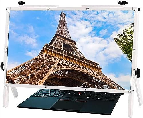 MOOWI Lupe mit Halterung Computer-Bildschirmlupe for den Desktop, hochauflösende 3D-Laptop-Bildschirmlupe, 22 praktische Faltbare Projektionsanzeige