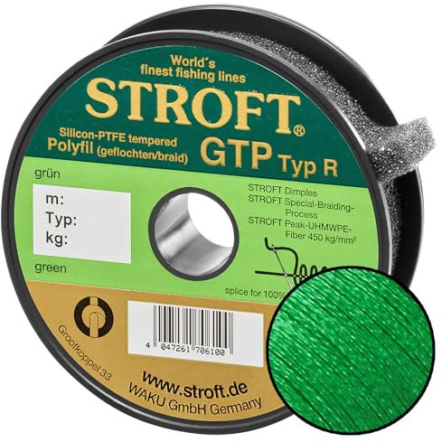 Stroft GTP Typ R Geflochtene Angelschnur 125m grün R9-0,400mm-31kg