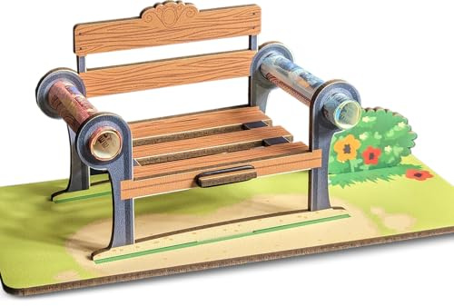 Generisch - Ruhestand Geschenk: Rentnerbank 3D-Holzkarte | Geldgeschenke, Rentner Geschenk Mann, Frau, Rente, Ruhestand, 20x10cm, bis zu 20cm hoch