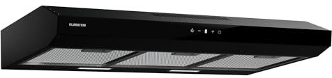 Klarstein Cappa Aspirante a Incasso, Cappa Cucina con Filtro, Cappa Aspirante Cucina in Alluminio, Cappa da Parete con Flusso d'Aria 175m³/h, Illuminazione LED, Timer, Cappa Aspirante Filtrante