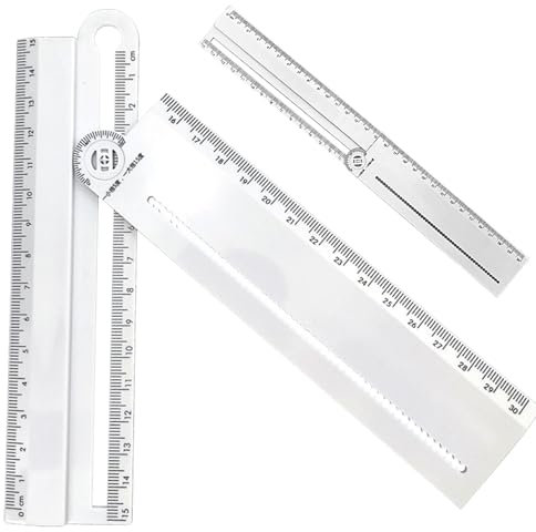 Righello angolare multifunzionale: strumento versatile per sostituire il righello, bussola per disegnare | Misura spessore, dimensione del carattere, linee parallele, geometria e disegno