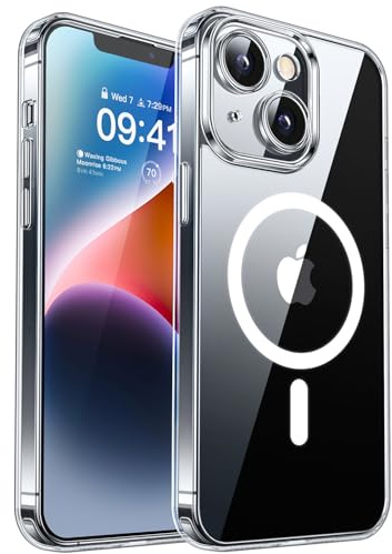 CANSHN für iPhone 14 Hülle mit Kameraschutz, Transparent