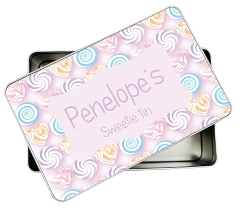 allaboutthebump Personalised Sweet Biscuit Cookie Treat Tin for Girl | Daughter | Mum | Nan (19.5cm x 12.5cm x 5.5cm) [Ideal Christmas, Mothers Day or Birthday Gift Present] Bits and Bobs