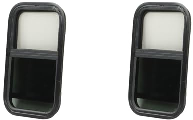 2 Pièces Fenêtre De Camping-car 590X390Mm Verre Trempé Teinté En Alliage D'aluminium Coulissant Horizontal Vertical Pour Camping-cars Remorques Véhicules De Construction