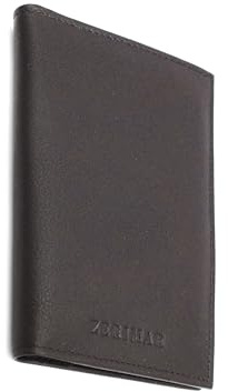 Zerimar Reisepass hulle | Passport Cover | Hülle reisepass Leder | Reisepasshülle Filz | Pass Tasche | Passport Holder | Passport hülle | 14x10 cms Braune Farbe