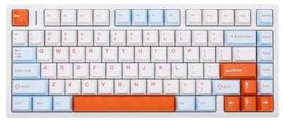 EPOMAKER Aula M75 Teclado para Juegos Inalámbrico con Batería de 8000mAh, Teclado Mecánico de Aluminio CNC del 75% US, Hot Swappable y Suave, RGB, NKRO para Juegos/Oficina (Blanco, Crescent Switch)