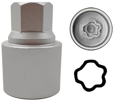 JEUCLEL 048 Wheel Locking Nut Key Socket Compatible with BMW Series, (Socket OD 29mm - ID 25mm), Wheel Anti-Theft Lug Nut Removal Tool, Anti-Theft Screw Remover