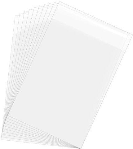 QUARKZMAN 60 Stück Cellophantüten Folientüten 28 x 18 cm Cellophantüten Selbstklebend Plastiktüte Plastiktüten Klarsichthüllen Zellophan Taschen versandbeutel für Geschenk Kleidung Handwerk