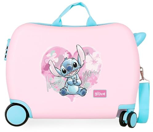 Joumma Disney Heart Stitch Barnväska Rosa 50 x 38 x 20 cm Styv 1,8 kg Sidokombinationslås ABS 1,8 kg 38 L Handbagage, Rosa, Talla única, barnresväska