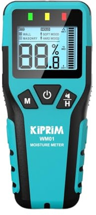 Misuratore di umidità, Misuratore di umidità del legno induttivo Igrometro Rilevatore di umidità del legno senza contatto Tester di umidità senza perni non distruttivo(WM01)