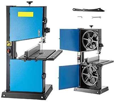 Scie à ruban de 9 pouces avec Port de sciure Max coupe 45 ° inclinaison banc câble scie à ruban 300W Table de travail du bois scie à ruban pour les professionnels et les bricoleurs