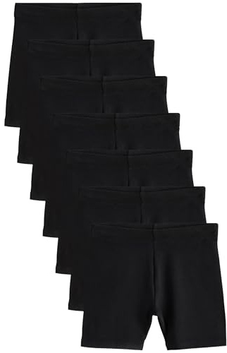 NEXT Fille Short Cycliste Stretch, Lot de 7 | Coupe standard, Taille mi-haute