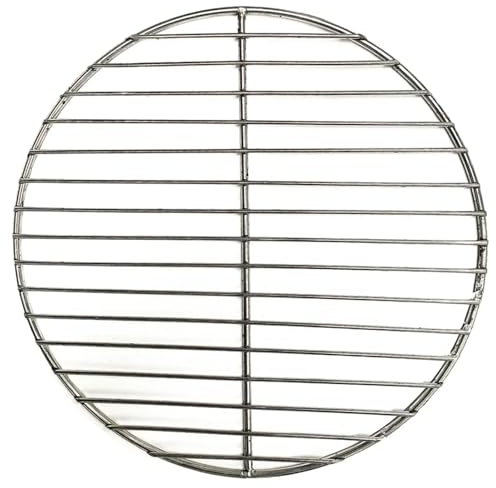 GIYXHU Rete per Barbecue Griglia Antiaderente for Barbecue, in Acciaio Inox 304, Rotonda, for Barbecue, for arrosti, for Pancetta, in Ferro, Accessori for Barbecue(40cm Diameter)