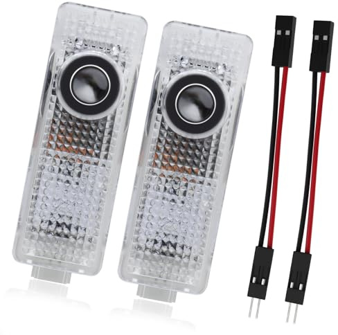 Anrbb, 2 luci LED per la portiera dell'auto, proiettore con logo auto, luce per portiera con proiettore del logo del marchio, compatibile con 1, 2, 3, 4, 5, 6, 7, X1-5, accessorio di illuminazione per