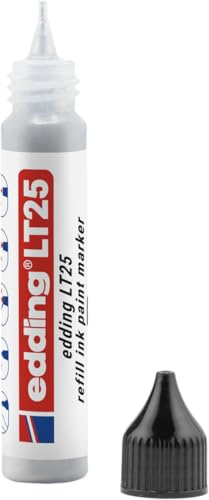 edding LT 25 Nachfülltinte Lackmarker – silber – 25 ml – mit Tropfenspender, zum schnellen Nachfüllen fast aller Paint Marker – Refill Set, Auffüllen statt Wegschmeißen