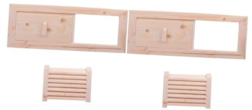 Operitacx 2 Juegos Panel de Ventilación para Sauna de Madera Set de Rejilla de Aire para Habitación de Vapor Accesorio Duradero para Ventilación Sauna y Baño de Vapor