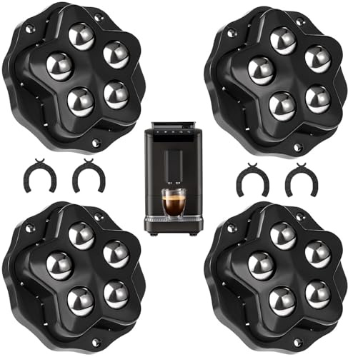4 Pièces Roulettes Auto-Adhésives - Petite Roulettes pour Meubles - Avec 5 Billes En Acier - Roulettess Pivotantes 360 ° à Billes Pour Petits Meubles, Appareils De Cuisine
