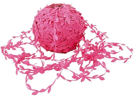 ZYMIADOU Couronne de feuilles de vigne réaliste de 5 m - Accessoire artisanal pour fête de mariage - Accessoire de coiffure pour mariée, rose rouge, taille unique