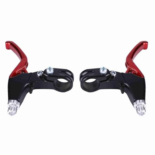 Hominas 1 Paar Aluminiumlegierung Mountainbike Fahrrad Radfahren Bremshebel Griffe 4 Farben (Rot)