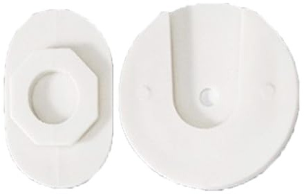 Soporte para regleta de Pared, fijador de enchufes de plástico Autoadhesivo para Montaje en Pared, diseño Redondo para Dormitorio, Sala de Estar, Oficina, Organizador Resistente y