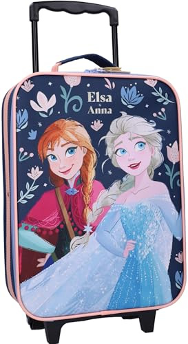 Vadobag Frozen Eiskönigin Anna und ELSA Trolley Kinder Koffer Kindertrolley Trolly für Mädchen