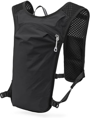 Yinhing 5L Ultralätt Löparryggsäck Cykelväst för Män Dam Sportväska Som Andas för Vandring Camping Jogging Reflekterande Remmar Vätskekompatibel (Svart & blå)