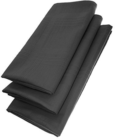 3er Pack Textil Servietten 45 x 45cm 100% Baumwolle 4 seitig eingesäumt Anthrazit
