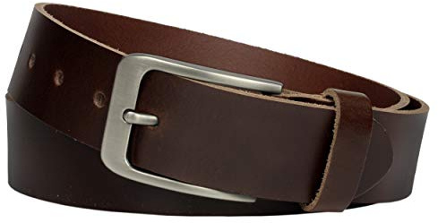 Vascavi ® Ledergürtel aus Rindleder, 3,5 cm breit und ca. 0,3 cm stark, echt Leder Gürtel, Made in Germany, kürzbar, für Damen und Herren #3,5-0001