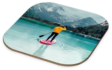 ORWO – Foto-Untersetzer selbst gestalten | 10 x 10 cm Untersetzer für Gläser | Kratzfest | vollflächig Bedruckt | abgerundete Ecken | 3 mm Hartfaserplatte | Made in Germany (Foto, einzeln)