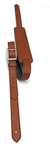 Custom Style Vintage-Gitarrengurt aus Leder, braun, 3 cm, mit Träger T330Y23
