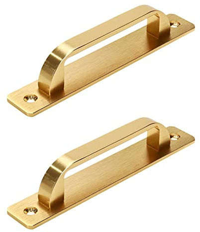 Geesatis 2 Pack 5 Inch Center to Hole Cabinet Pulls - Premium Aluminum Alloy Handles for Kitchen Cabinets, Drawers, Dressers, Cupboards, Wardrobe, Garage & Barn Doors (Mounting Screws Included)