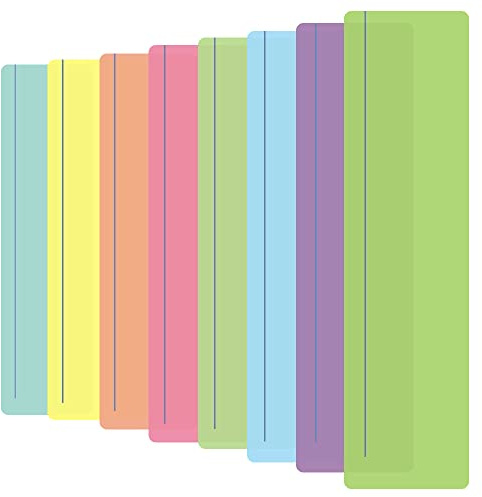 8 Pcs Bandes de Lecture en Couleur Aides Visuelles à la Lecture Guidée Règles de Suivi de la Lecture pour la Dyslexie, la Lecture Débutante et pour Réduire le Stress Visuel (8 Couleurs)