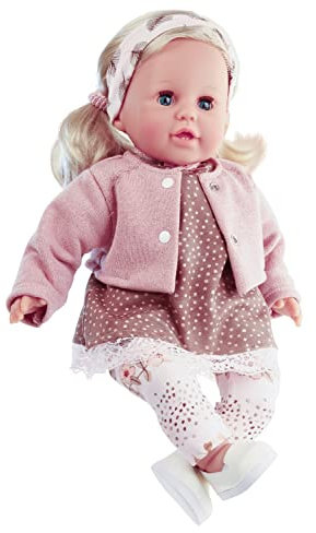 Schildkröt Puppe Susi 45 cm Mal (Blonde Haare, Blaue Schlafaugen, Baby Puppe inkl. Kleidung)