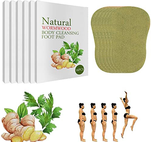 Pure Health Wermut-Körper-Entgiftungspads, Kräuter-Wermut-Fuß-Entgiftungspads, Anti-Schwellungs-Ingwer-Entgiftungspflaster (96PCS)