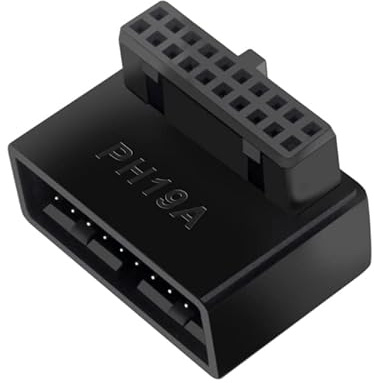 20 Pin Extension Adapter USB 3.0 Right Angle Desktop Motherboard Header USB 3.0 19 Pin 90 Degree Angle USB 3.0 Header Extension Adapter